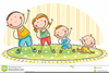 Children Doing Exercise Clipart Image