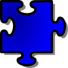 Blue Jigsaw Piece Clip Art