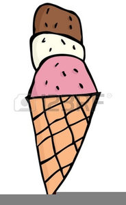Ice Cream Cone Clipart Black And White Image