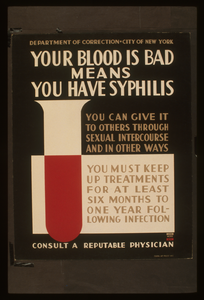 Your Blood Is Bad Means You Have Syphilis You Can Give It To Others Through Sexual Intercourse And In Other Ways : You Must Keep Up Treatments For At Least Six Months To One Year Following Infection : Consult A Reputable Physician. Image