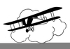 Airplane Clipart Black And White Image
