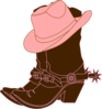 Pink Cowgirl Boot Clip Art at Clker.com - vector clip art online ...