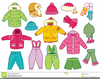 Children Winter Clothes Clipart Image