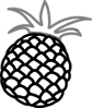 Pineapple Grey 2 Clip Art