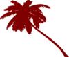 Slanted Vector Palm Tree Clip Art