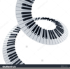 Wavy Piano Keyboard Clipart Image