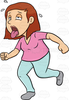 Exhausted Woman Clipart Image