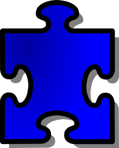 Blue Jigsaw Puzzle Piece Clip Art