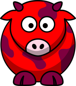 Red Cow 2 Clip Art