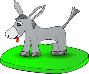 Donkey On A Plate Clip Art