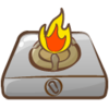 Cooker Fire Icon Image