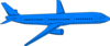 Blue Airplane Pass Clip Art