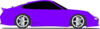 Purple Sports Car Clip Art