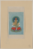 Religious Figure Sitting On A Lotus, Facing Front, With Blue/green Halo Behind His Head Image