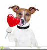 Free Dog Valentine Clipart Image