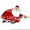 Kneeling Santa Clipart Image