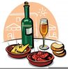 Appetizers And Beverages Clipart Image