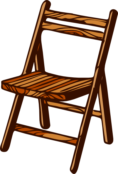 Download Wooden Folding Chair Clip Art at Clker.com - vector clip ...