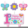 Little Girls Birthday Clipart Image