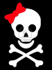 Skull With Red Bow Image
