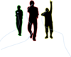 Hip Hop Multicultural Trio Clip Art