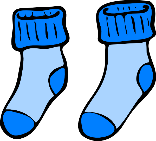 Blue Socks Clip Art at Clker.com - vector clip art online, royalty free ...
