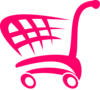 Pink Shopping Cart Clip Art