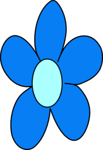 Blue Flower No Stem Clip Art