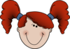 Red Head Girl Cartoon  Clip Art