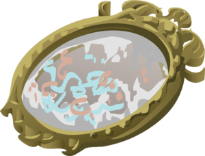 Artifact Mirror With Scribbles Clip Art
