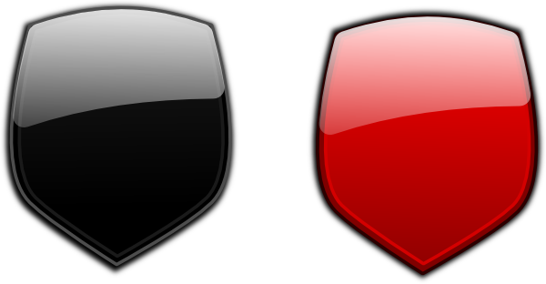 Black Red Glossy Shields Clip Art at Clker.com - vector clip art online