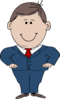 Short Man In Suit Clip Art