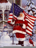 Patriotic Santa Clipart Image