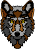 Stylized Wolf Head Clip Art