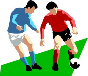 Person Playing Soccer Clipart Image