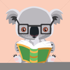 Bear Reading A Book Clipart Image