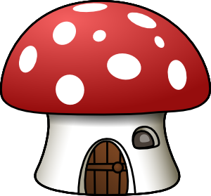 Mushroom House Clip Art