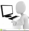 Clipart Man Working At Computer Image