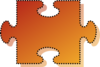 Jigsaw Orange Puzzle Piece Cutout Clip Art