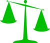 Scales Of Justice (green) Clip Art