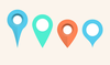 Map Markers Pins Psd Image