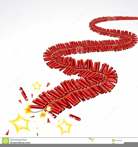 Christmas Firecrackers Clipart Image
