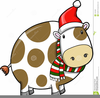 Christmas Cows Clipart Image