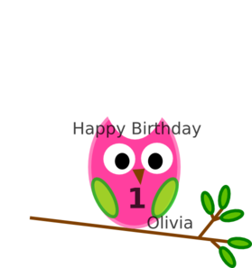 Birthday Owl Clip Art