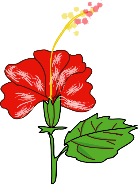 Flower Hibiscus Clip Art at Clker.com - vector clip art online, royalty
