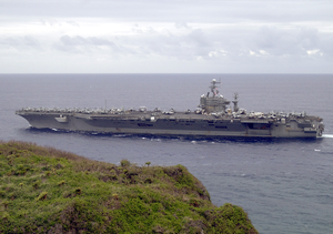 Uss Carl Vinson Cvn 70 Departs Apra Harbor, Guam. Image