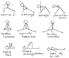 Stick Figures Exercising Clipart Image