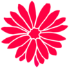 Dahlia Hot Pink Clip Art