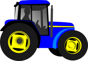 Blue Tractor Clip Art