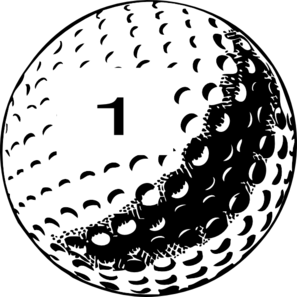 Golf Ball Number 1 Clip Art